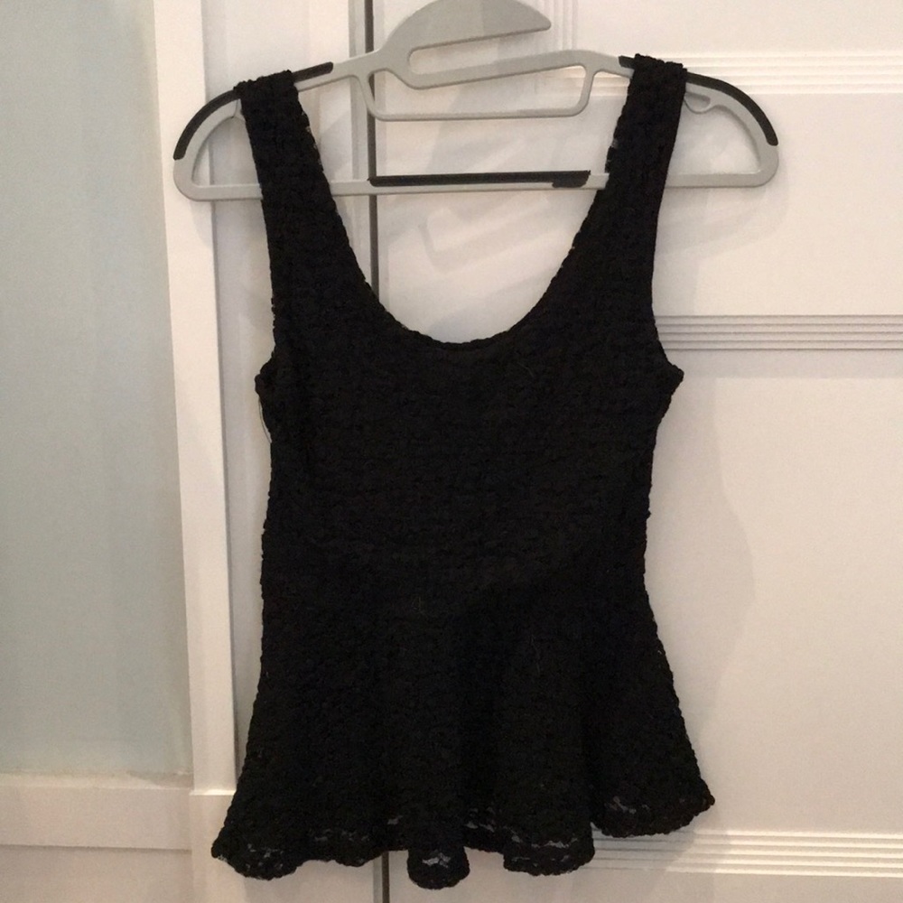 Black Peplum tank